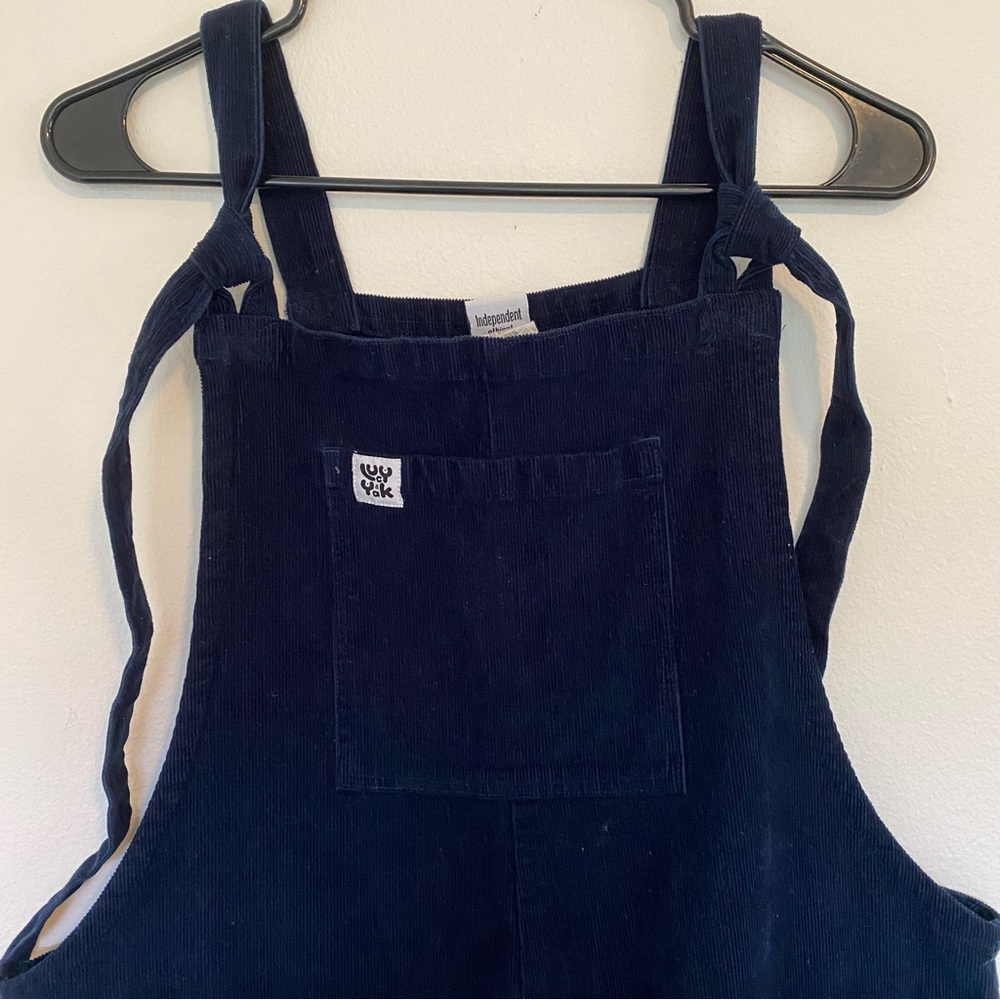 Lucy & Yak original corduroy dungarees in navy